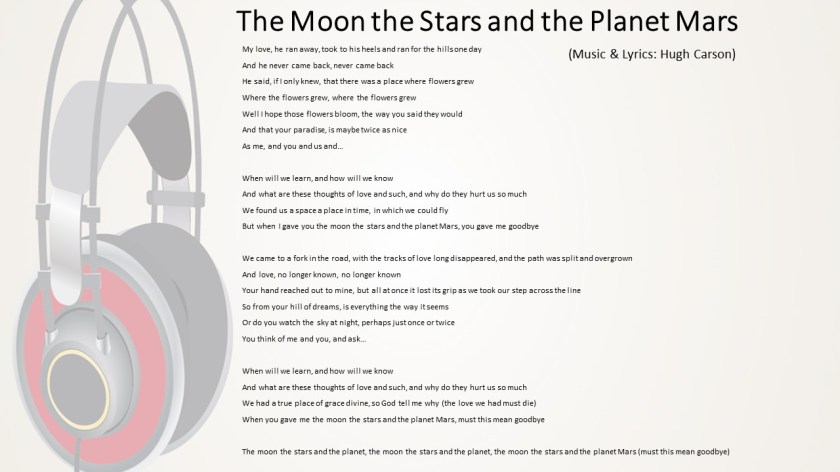 The Moon the Stars and the Planet Mars - SONG - Lyrics
